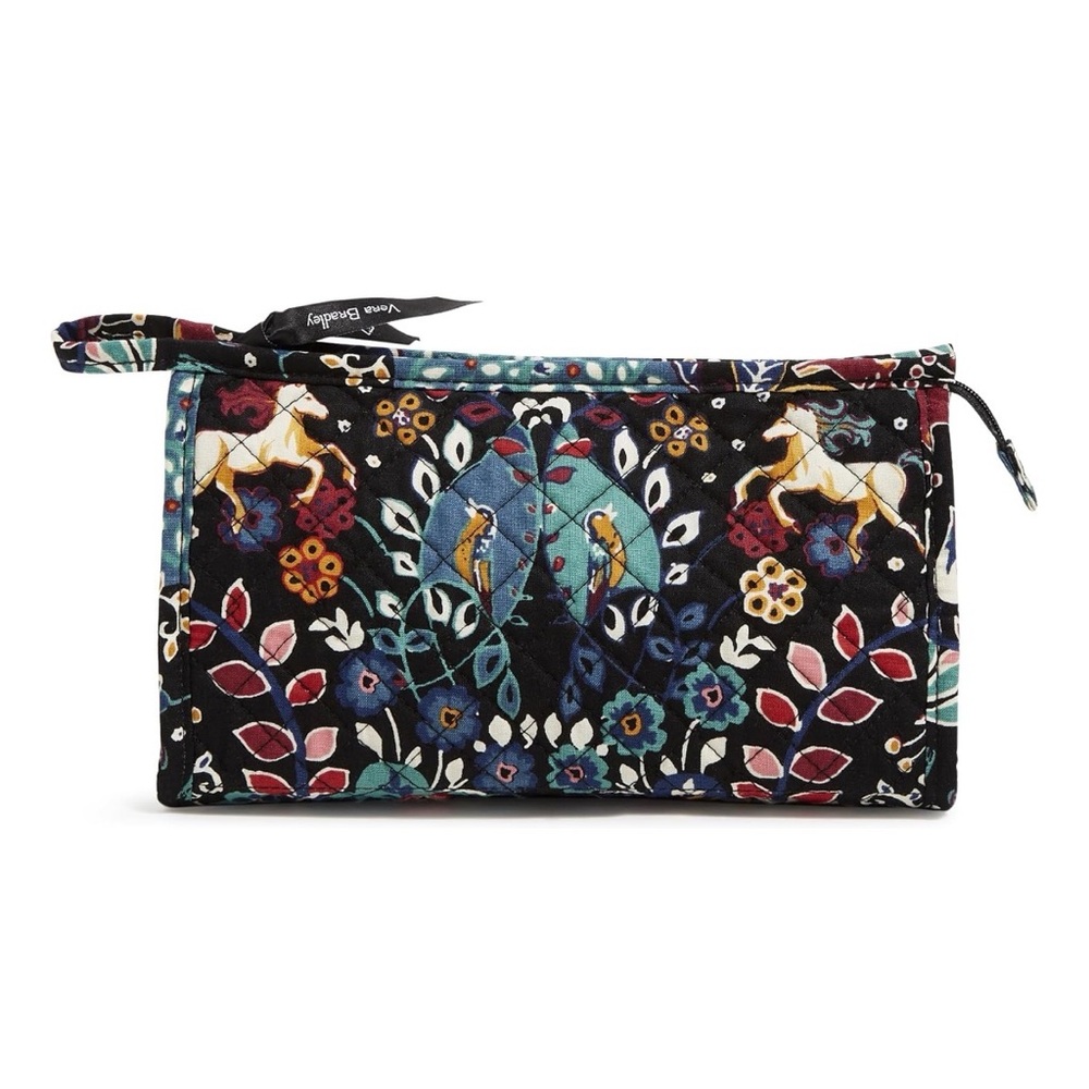 Vera Bradley Cotton Trapeze Cosmetic Bag, Enchantment